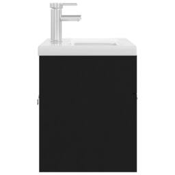 Berkfield Home Sink Cabinet with Built-in Basin Black Engineered Wood - thumbnail 4