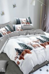Ezysleep Winter Scene Christmas Duvet Set in White - Size: Double - thumbnail 2