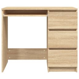 Berkfield Home Desk Sonoma Oak 90x45x76 cm Engineered Wood in Brown - Size: 90 x 45 x 76 cm - thumbnail 5