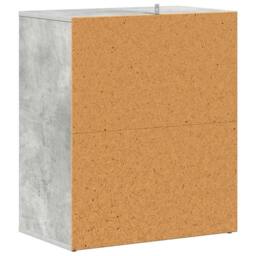 Berkfield Home Shoe Cabinet Concrete Grey 60x35x70 cm Engineered Wood - Size: 60 x 35 x 70 cm - thumbnail 8