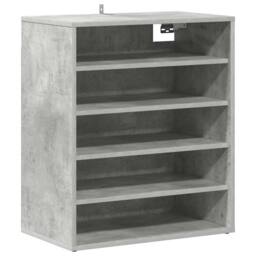 Berkfield Home Shoe Cabinet Concrete Grey 60x35x70 cm Engineered Wood - Size: 60 x 35 x 70 cm - thumbnail 6