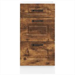 Berkfield Home Kitchen Base Cabinet Kalmar Smoked Oak Engineered Wood - thumbnail 4