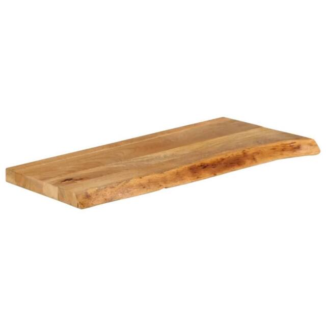 Berkfield Home Table Top Live Edge 80x40x3.8 cm Solid Wood Mango in Brown - image 1