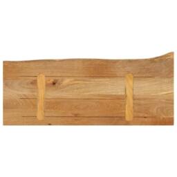 Berkfield Home Table Top Live Edge 80x40x3.8 cm Solid Wood Mango in Brown - thumbnail 5
