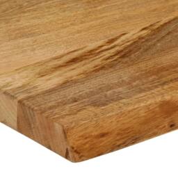 Berkfield Home Table Top Live Edge 80x40x3.8 cm Solid Wood Mango in Brown - thumbnail 6