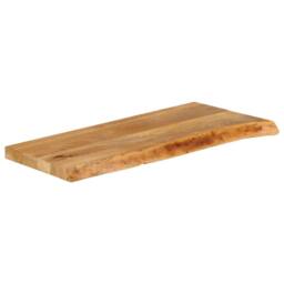 Berkfield Home Table Top Live Edge 80x40x3.8 cm Solid Wood Mango in Brown - thumbnail 1