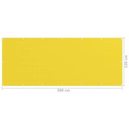 Berkfield Home Balcony Screen Yellow 120x300 cm HDPE - thumbnail 5
