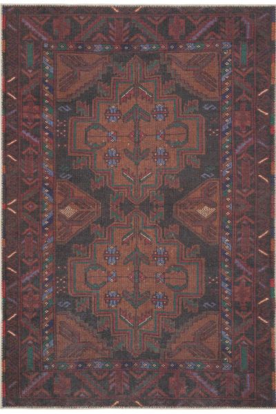 Kukoon Large Area Rugs for Living Room Washable & Non Slip in Burgundy - Size: 60 cm x 240 cm - image 1