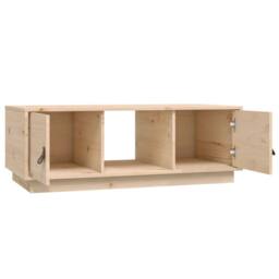 Berkfield Home Beautiful Coffee Table 100x50x35 cm Solid Wood Pine in Light Sand - Size: 100 x 50 x 35 cm - thumbnail 7