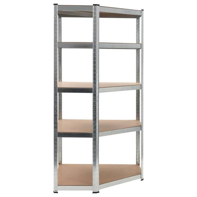 Berkfield Home Storage Shelf Silver 90x90x180 cm Steel & MDF - Size: 90 x 90 x 180 cm - image 1