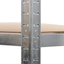 Berkfield Home Storage Shelf Silver 90x90x180 cm Steel & MDF - Size: 90 x 90 x 180 cm - thumbnail 7