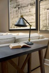 Loops Table Lamp Black & Highly Polished Brass Finish LED E27 60W Bulb d02098 - thumbnail 4