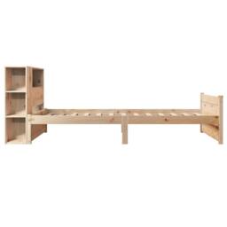 Berkfield Home Bookcase Bed without Mattress 75x190cm Small Single Solid Wood Pine in Light Brown - thumbnail 5