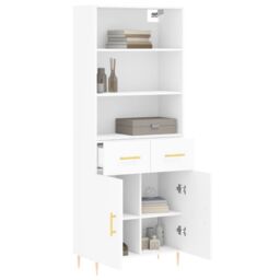 Berkfield Home Highboard White 69.5x34x180 cm Engineered Wood - thumbnail 3