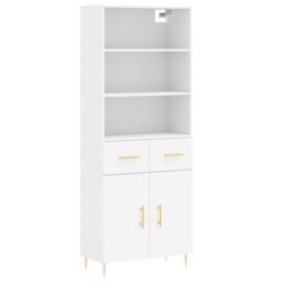 Berkfield Home Highboard White 69.5x34x180 cm Engineered Wood - thumbnail 2