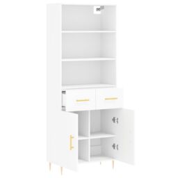 Berkfield Home Highboard White 69.5x34x180 cm Engineered Wood - thumbnail 4