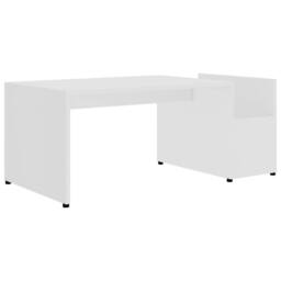 Berkfield Home Chic Coffee Table White 90x45x35 cm Engineered Wood - Size: 90 x 45 x 35 cm - thumbnail 3