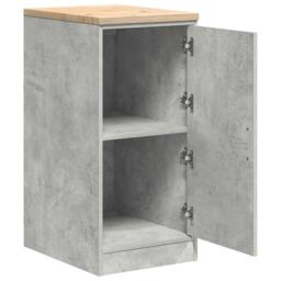 Berkfield Home Durable Garage Storage Cabinet Concrete Grey 40x51x85 cm Solid Wo - Size: 40 x 51 x 85 cm - thumbnail 5
