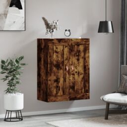 Berkfield Home Wall Mounted Cabinet Smoked Oak 69.5x34x90 cm Engineered Wood in Brown - thumbnail 3