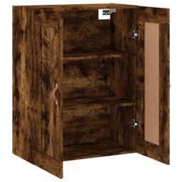 Berkfield Home Wall Mounted Cabinet Smoked Oak 69.5x34x90 cm Engineered Wood in Brown - thumbnail 6
