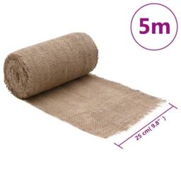 Berkfield Home Jute Roll 0.25x5 m 100% Jute 200 gsm in Natural - thumbnail 7