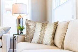 New Edge Blinds Trellis Cushion Cover in Natural - Size: 43 cm x 43 cm - thumbnail 2