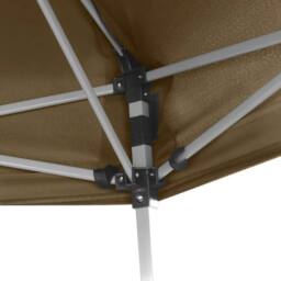 Berkfield Home Hexagonal Pop-Up Marquee with Sidewalls 3.6x3.1 m Taupe 220g/m ² - thumbnail 6