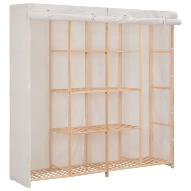 Berkfield Home Wardrobe White 173x40x170 cm Fabric - Size: 173 x 40 x 170 cm - image 1