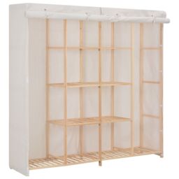 Berkfield Home Wardrobe White 173x40x170 cm Fabric - Size: 173 x 40 x 170 cm - thumbnail 1