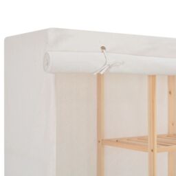 Berkfield Home Wardrobe White 173x40x170 cm Fabric - Size: 173 x 40 x 170 cm - thumbnail 5