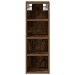 Berkfield Home Hanging Cabinet Smoked Oak 20x29.5x60 cm Engineered Wood in Brown - thumbnail 4