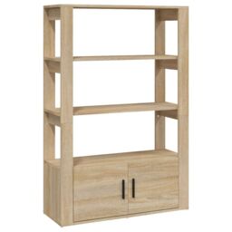 Berkfield Home Sideboard Sonoma Oak 80x30x119.5 cm Engineered Wood in Brown - thumbnail 2