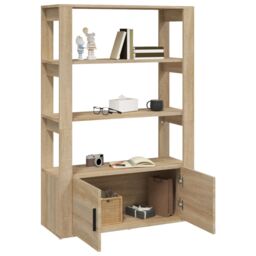 Berkfield Home Sideboard Sonoma Oak 80x30x119.5 cm Engineered Wood in Brown - thumbnail 5