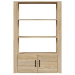 Berkfield Home Sideboard Sonoma Oak 80x30x119.5 cm Engineered Wood in Brown - thumbnail 6