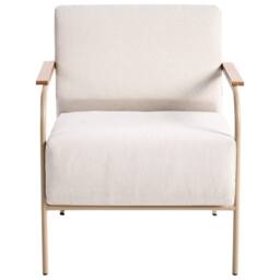 Wyld and Coco Beige Garden Chair with Upholstered Cushions and Footrest - thumbnail 5