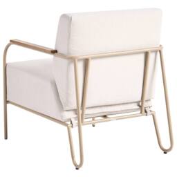 Wyld and Coco Beige Garden Chair with Upholstered Cushions and Footrest - thumbnail 6