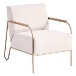Wyld and Coco Beige Garden Chair with Upholstered Cushions and Footrest - thumbnail 4