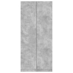 Berkfield Home Wardrobe Concrete Grey 90x52x200 cm Engineered Wood - Size: 90 x 52 x 200 cm - thumbnail 5