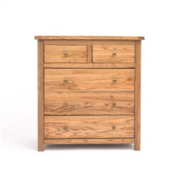 Cabinet Bits Trivento 5 Drawer Chest of Drawers Brass Knob in Natural