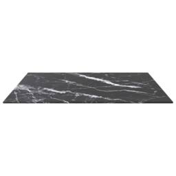 Berkfield Home Table Top Black 70x70 cm 6 mm Tempered Glass with Marble Design - thumbnail 3