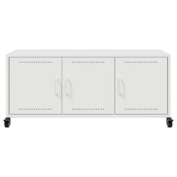 Berkfield Home TV Cabinet White 100.5x39x43.5 cm Steel - thumbnail 6
