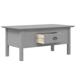 Berkfield Home Coffee Table BODO Grey 100x55x45 cm Solid Wood Pine - Size: 100 x 55 x 45 cm - thumbnail 4