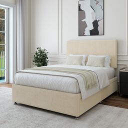 Bedmaster Luxury Velvet 4 Drawer Divan Base in Natural - Size: Double - thumbnail 3