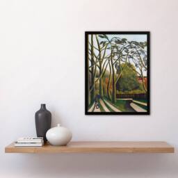 Artery8 Henri Rousseau Framed Wall Art Print The Banks of the Bievre in Green - Size: A4 - thumbnail 2