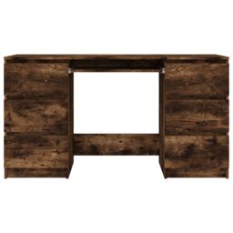 Berkfield Home Writing Desk Smoked Oak 140x50x77 cm Engineered Wood in Brown - Size: 140 x 50 x 77 cm - thumbnail 3