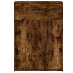 Berkfield Home Sideboard Smoked Oak 60x30x84 cm Engineered Wood in Brown - Size: 60 x 30 x 84 cm - thumbnail 5