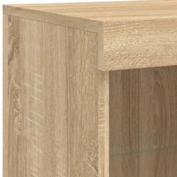Berkfield Home Sideboard with LED Lights Sonoma Oak 81x37x100 cm in Brown - Size: 81 x 37 x 100 cm - thumbnail 9