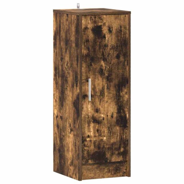 Berkfield Home Shoe Cabinet Smoked Oak 32x35x92 cm Engineered Wood in Brown - Size: 32 x 35 x 92 cm - image 1