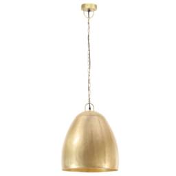 Berkfield Home Industrial Hanging Lamp 25 W Brass Round 42 cm E27 in Gold - thumbnail 4