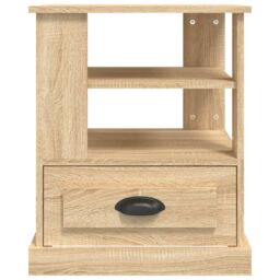 Berkfield Home Side Table Sonoma Oak 50x50x60 cm Engineered Wood in Brown - Size: 50 x 50 x 60 cm - thumbnail 6